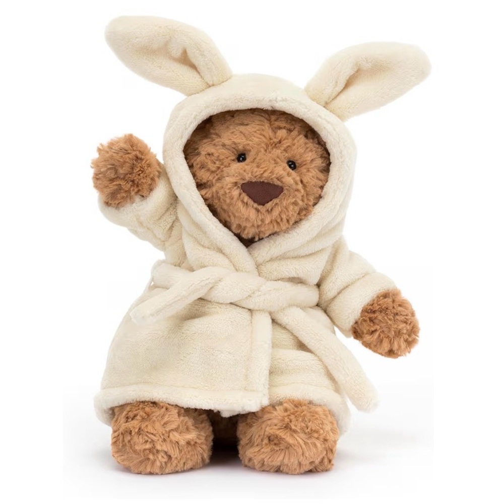 🧸NWT Authentic Jellycat Bartholomew Bear Bathrobe Outfit🤍